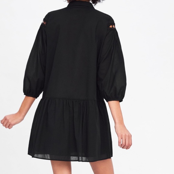 nwt ZARA contrasting poplin dress - Picture 2 of 7